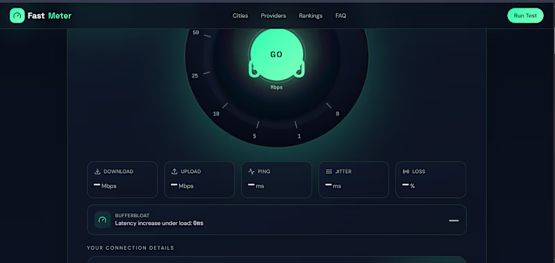 Cover image for FastMeter: Internet Speed Test