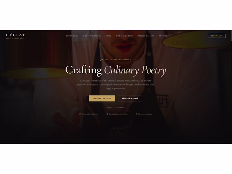 Cover image for Premium Restaurant & Hospitality Website