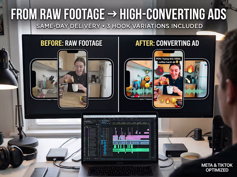 Cover image for Direct-Response Video Editing: Your Footage, My Edit