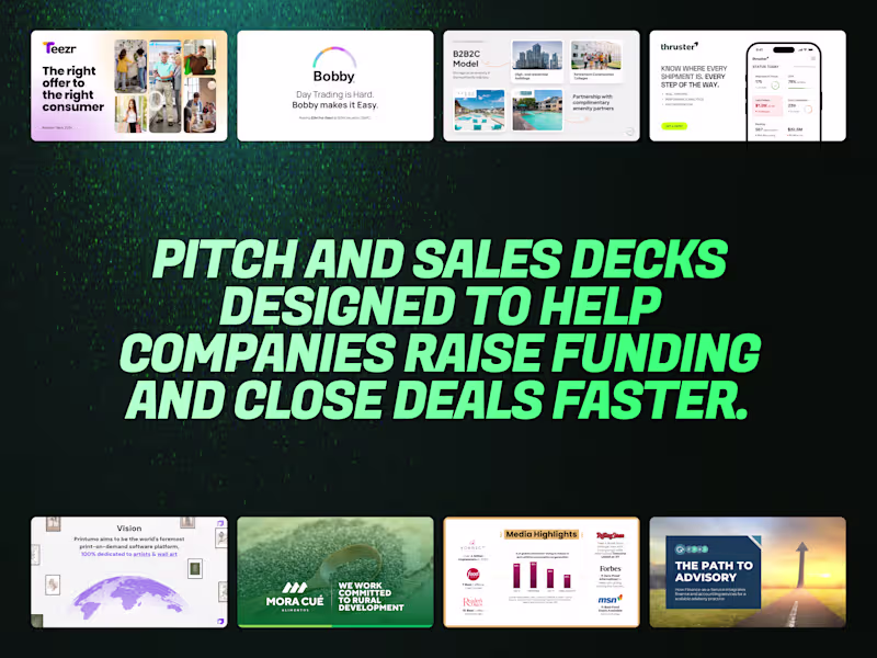 Cover image for Sales & brand deck development
