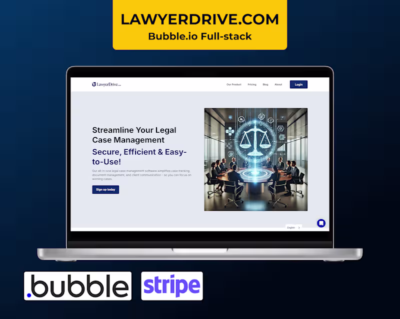 Cover image for Lawyerdrive - Full Stack Bubble Developer