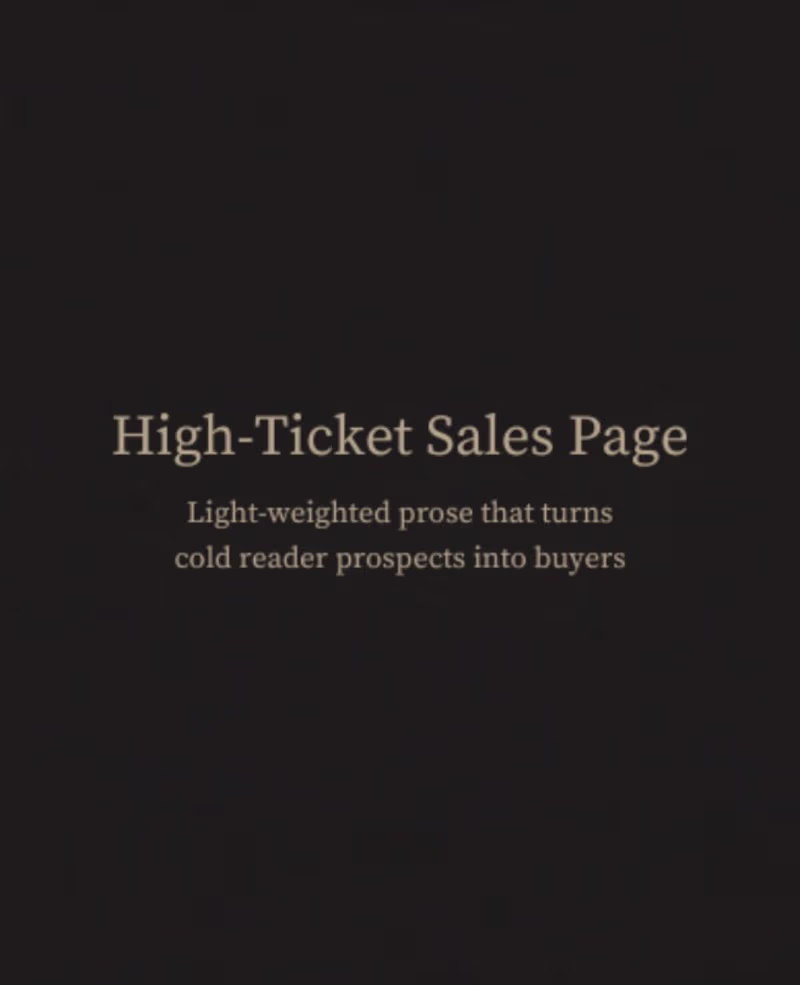 Cover image for High-Ticket Sales Page Copywriting