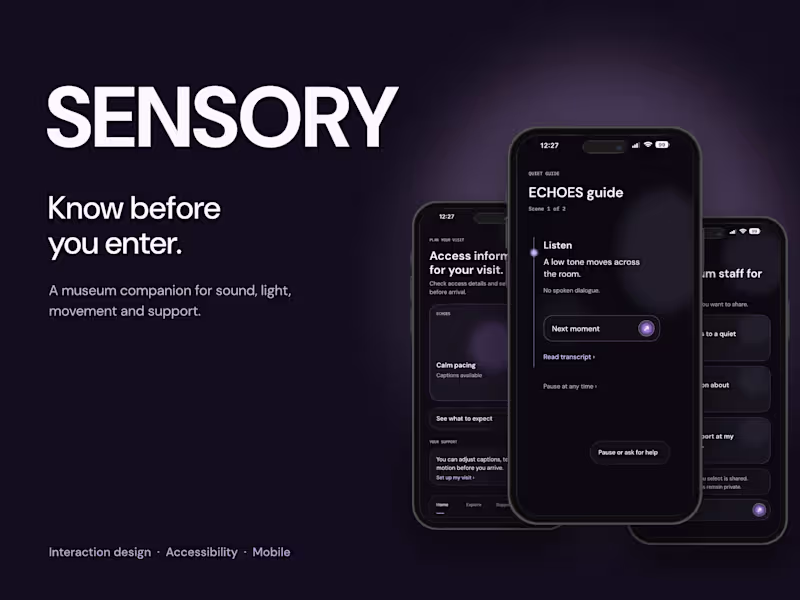 Cover image for SENSORY: a museum companion for