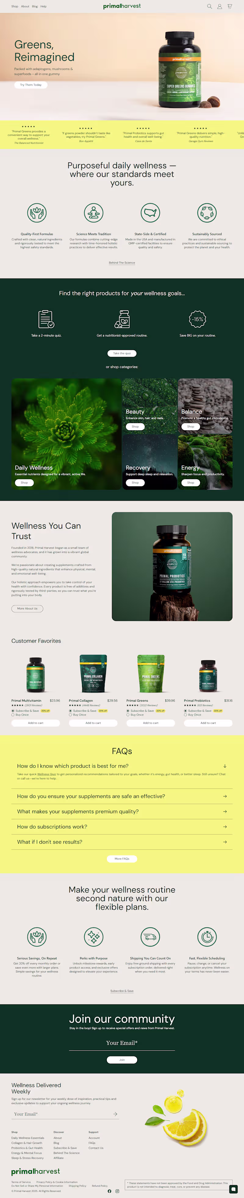 Cover image for Primal Harvest Shopify Store Development