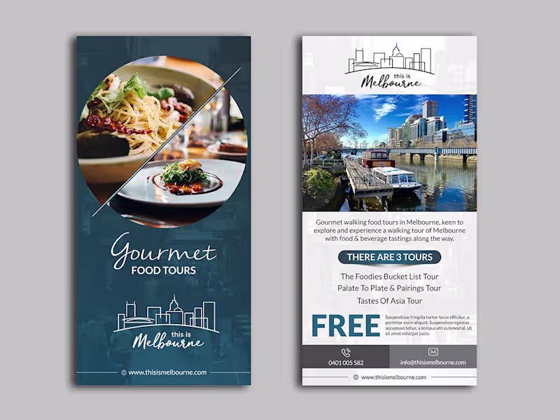 Cover image for Tri fold Brochure design for a resturant, minimalist design ...