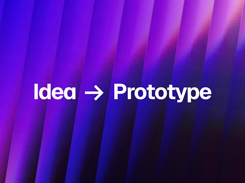 Cover image for Idea to prototype