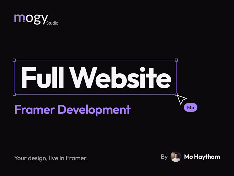 Cover image for Full Website (Framer Development Only)