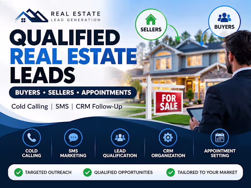 Cover image for Qualified Real Estate Buyer & Seller Lead Generation
