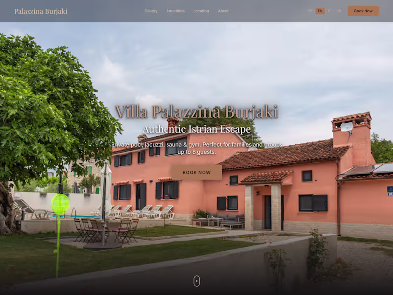 Cover image for Villa Palazzina Burjaki - Tourism Website