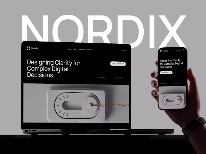 Cover image for Nordix - Digital Consulting Responsive Landing Page Design
