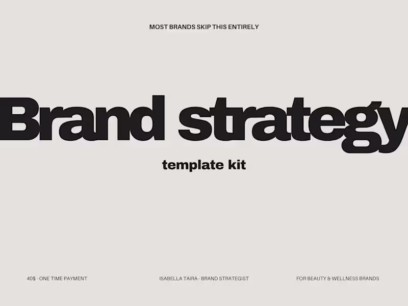 Cover image for Brand Strategy Template Kit —