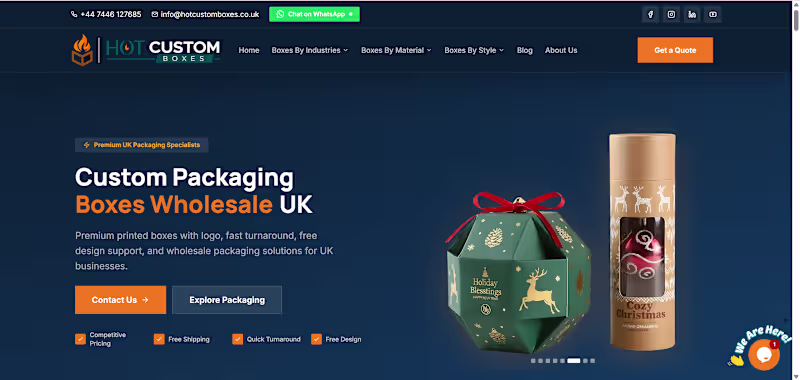 Cover image for Hot Custom Boxes Packaging Website
