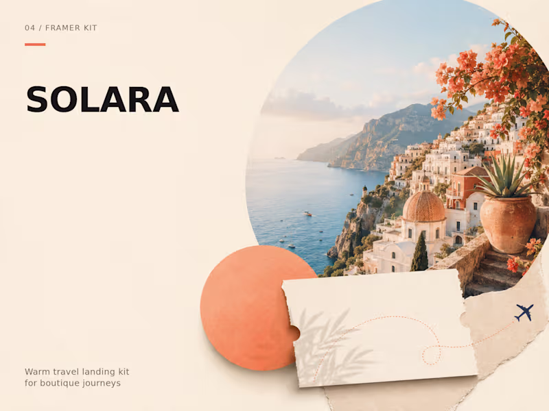 Cover image for Solara — Framer Travel Landing Kit