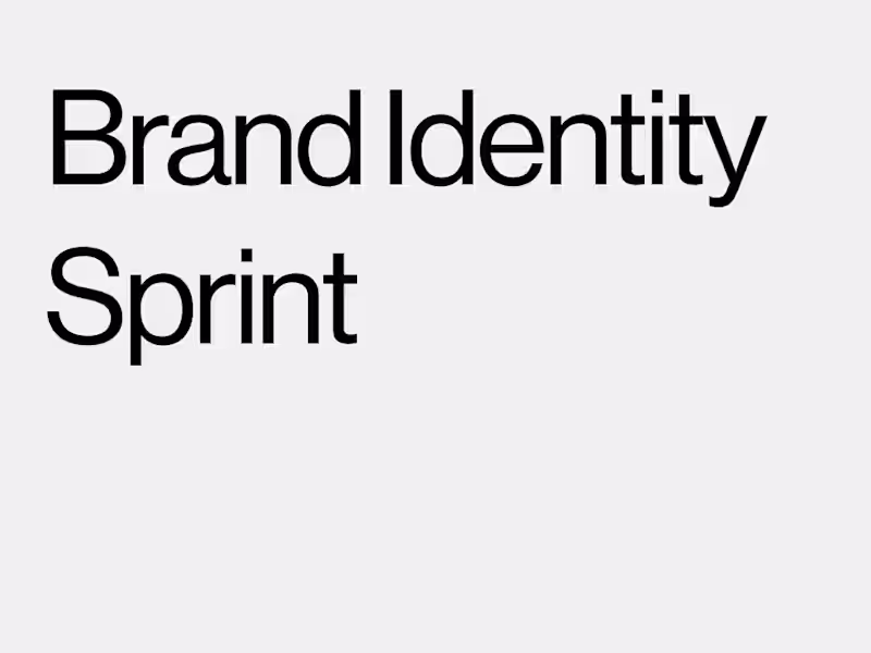 Cover image for Brand Identity Sprint