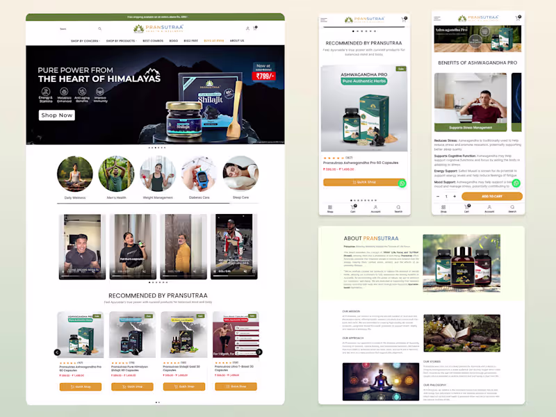 Cover image for Pransutraa Health and Wellness Ecommerce