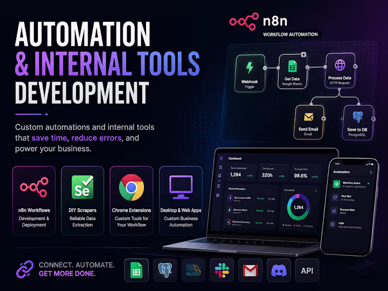 Cover image for Automation / internal tools development