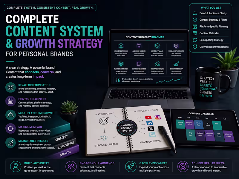 Cover image for Complete Content System & Growth Strategy for Personal Brands 