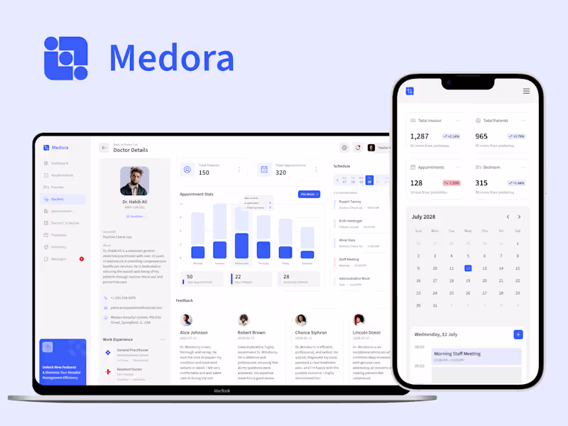 Cover image for Medora - Haidar Ali - Expert UI/UX Designer
