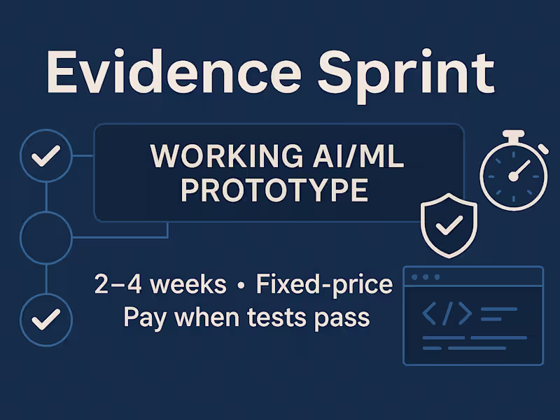 Cover image for Working AI/ML prototype in 1-2 Week: Architecture, Demo, Roadmap