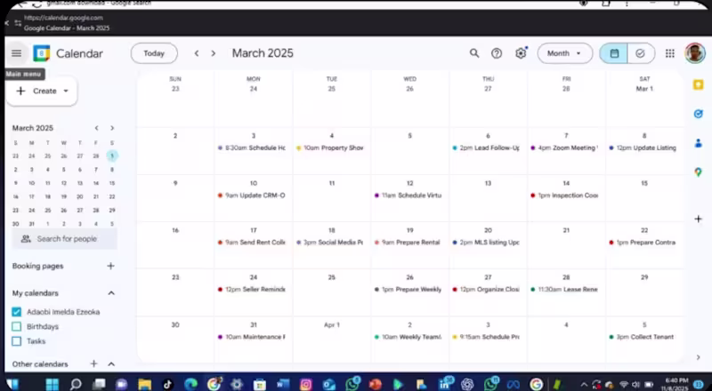 Cover image for Calendar management, showing my ability