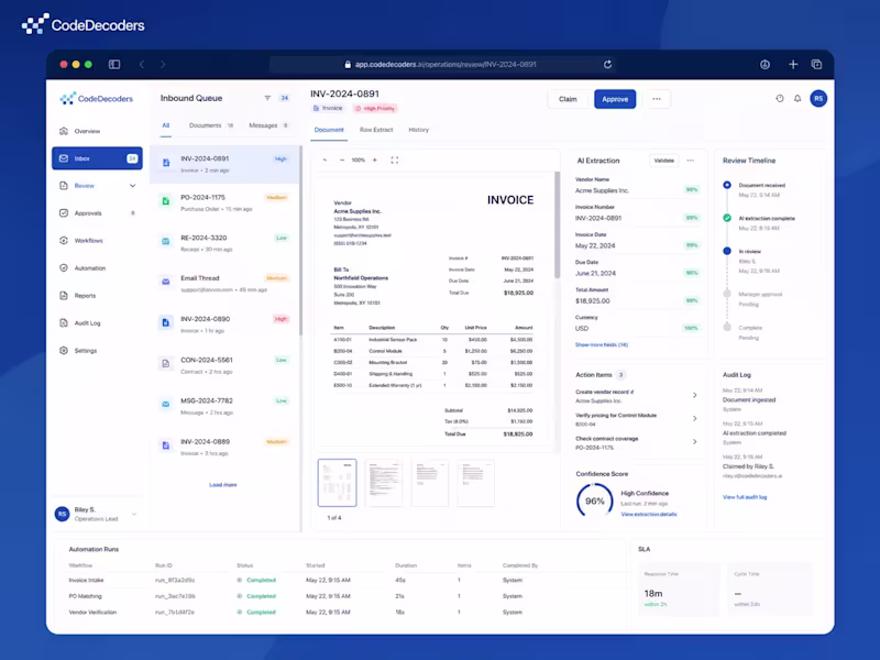 Cover image for AI Operations & Review Workflow