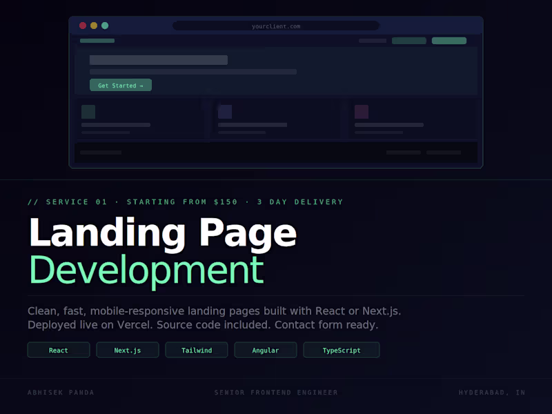 Cover image for I will build a modern landing page for your business