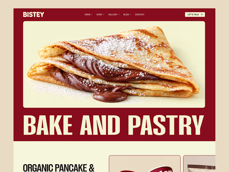 Cover image for Bistey - Food Shop website design UI