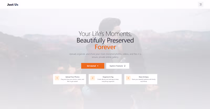 Cover image for Just Us - Online Gallery Platform Development
