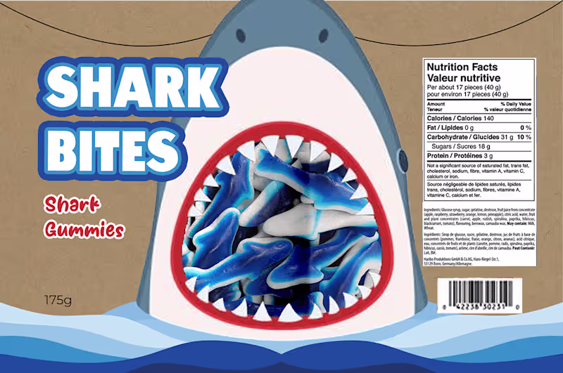 Cover image for Shark Gummy Mock up brand packaging design (remodelled) :: Beha…