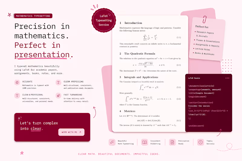 Cover image for LaTeX and technical document or webpage for academic work
