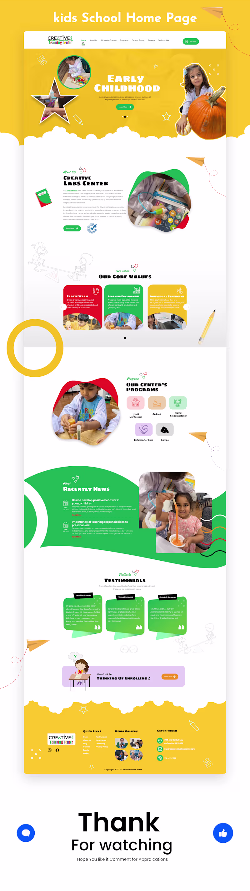 Cover image for Kids School website