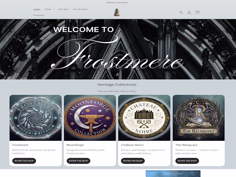 Cover image for Frostmere: Provenance Research & E-Commerce