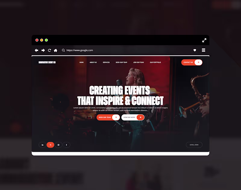 Cover image for Event Agency Website UI/UX Design