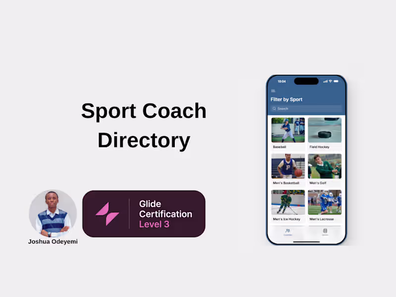 Cover image for Sport Coach Directory Development