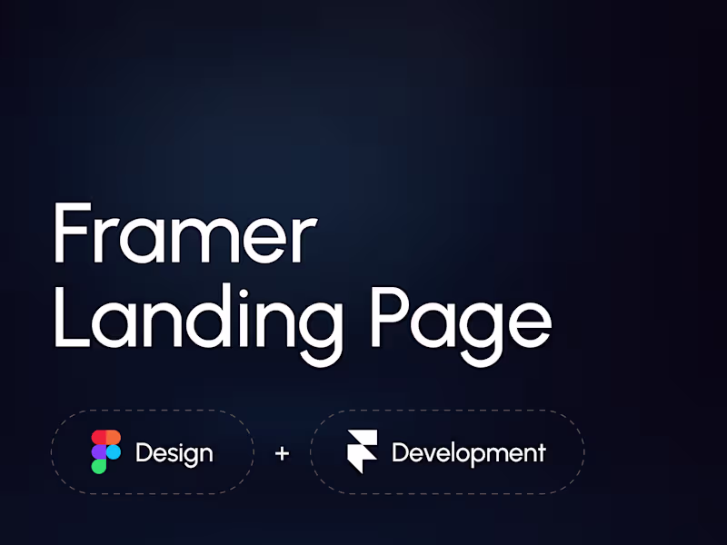 Cover image for Framer Landing Page - Design & Development
