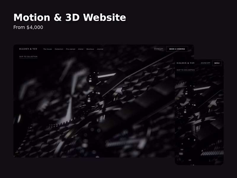 Cover image for Motion and 3D Website