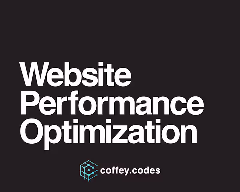 Cover image for Website Performance Optimization