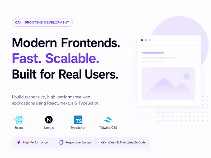 Cover image for Build Production-Ready React & Next.js Frontends