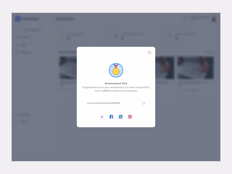 Cover image for Achievement I designed this achievement modal to make progre...