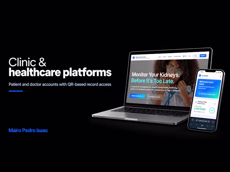 Cover image for Clinic and Healthcare Web Platform with Patient Accounts