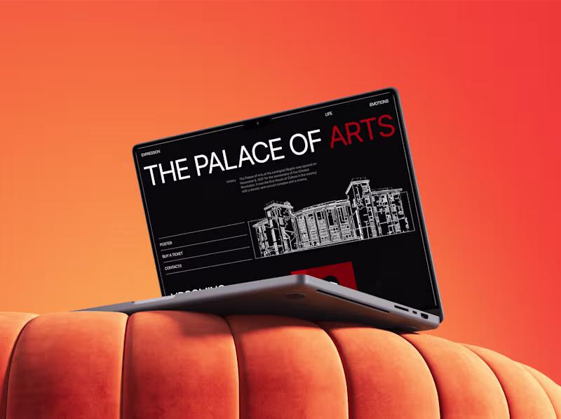 Cover image for THE PALACE OF ARTS - Landing page redesign