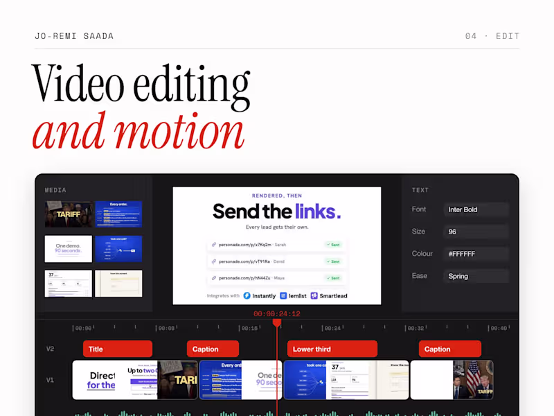 Cover image for Video editing and motion graphics