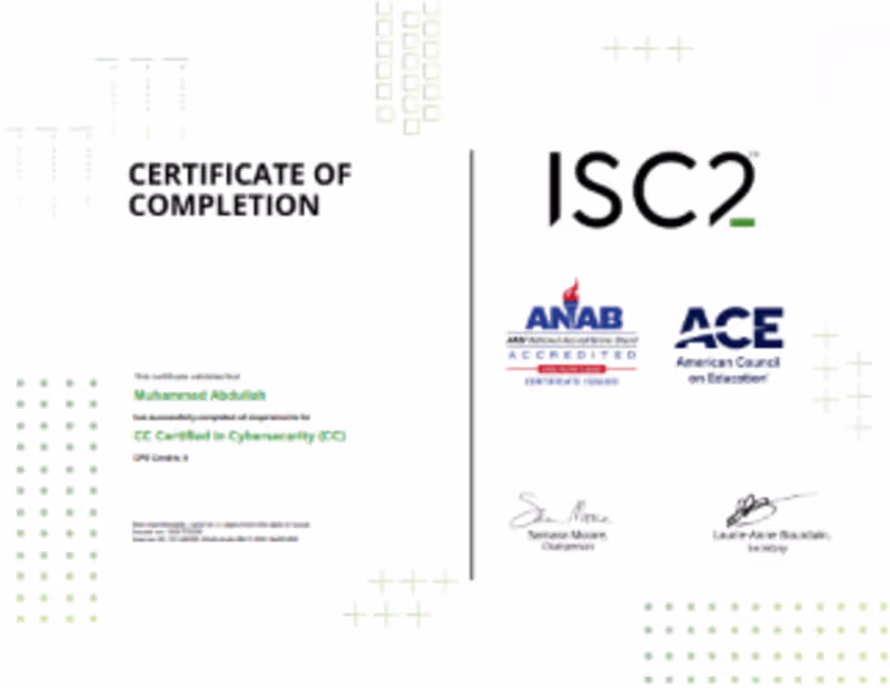 Cover image for ISC2 Certified in Cybersecurity (CC) & Web Security Auditing