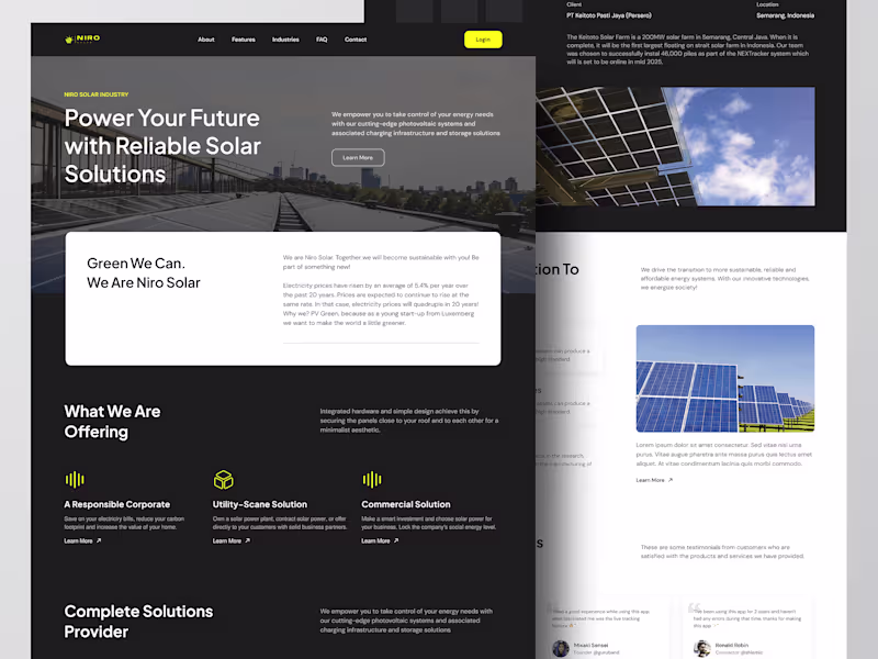 Cover image for Solar Panel Landing Page