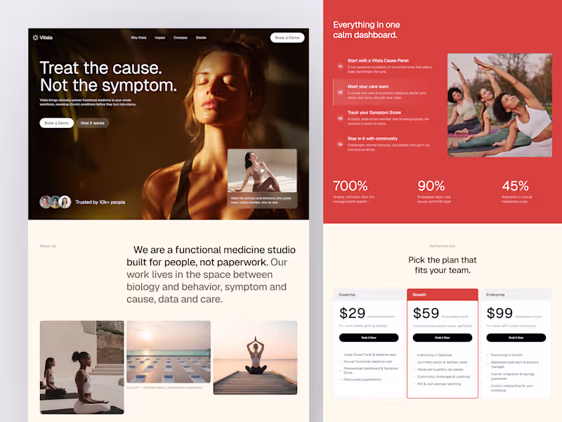 Cover image for Vitala - Health & Wellness Landing Page