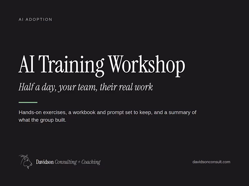Cover image for AI Training Workshop for Teams
