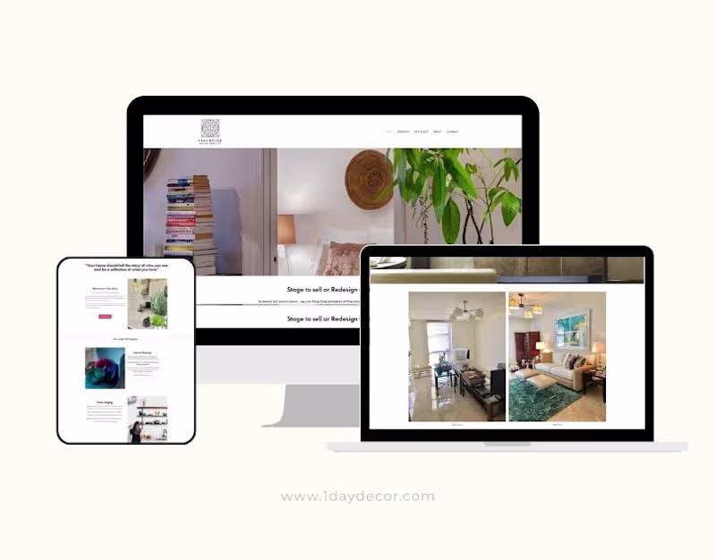 Cover image for 1 Day Decor Website – Designed on Squarespace 7.1