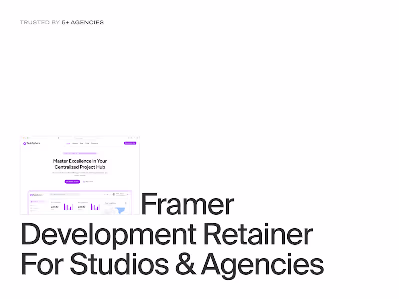 Cover image for Framer Development Monthly Retainer