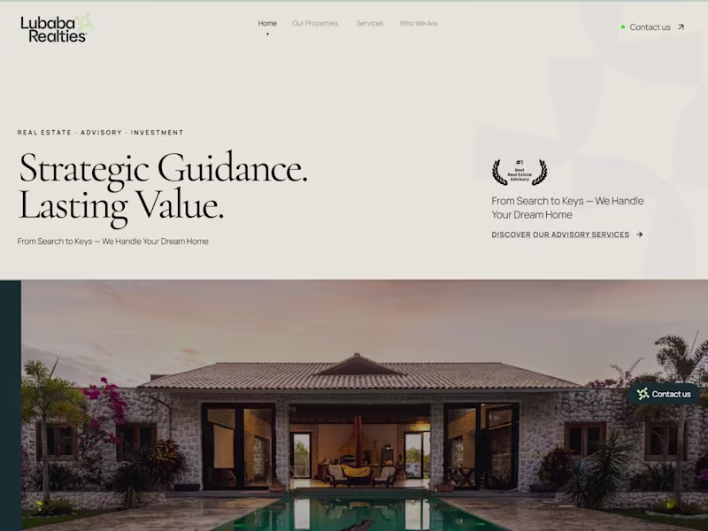 Cover image for A real estate advisory website , what do you guys think?