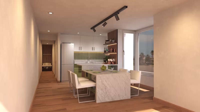 Cover image for Reñaca Apartment | Interior Design & Architectural Visualization